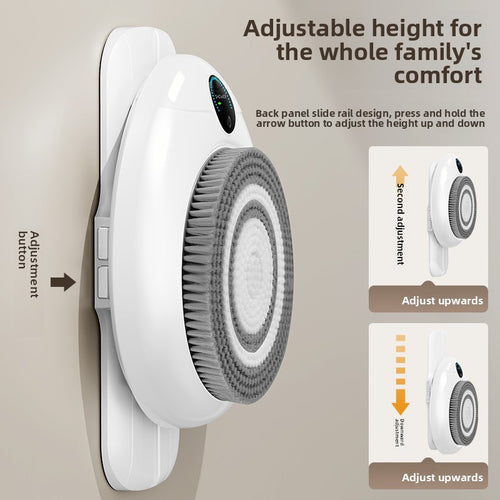 Hands-Free Wall-Mounted Shower Back Scrubber