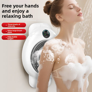 Hands-Free Wall-Mounted Shower Back Scrubber